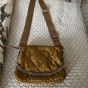 MZ Wallace Bowery Quilted Crossbody Bag in Gold